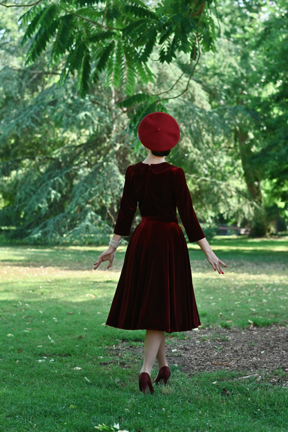 Lua Velvet Swing Dress in Extended Sizing